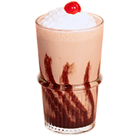 Cherry on top chocolate milkshake