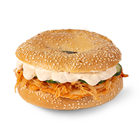 Korean BBQ Chicken Melt Bagel