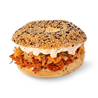 Korean BBQ Pork Melt Bagel